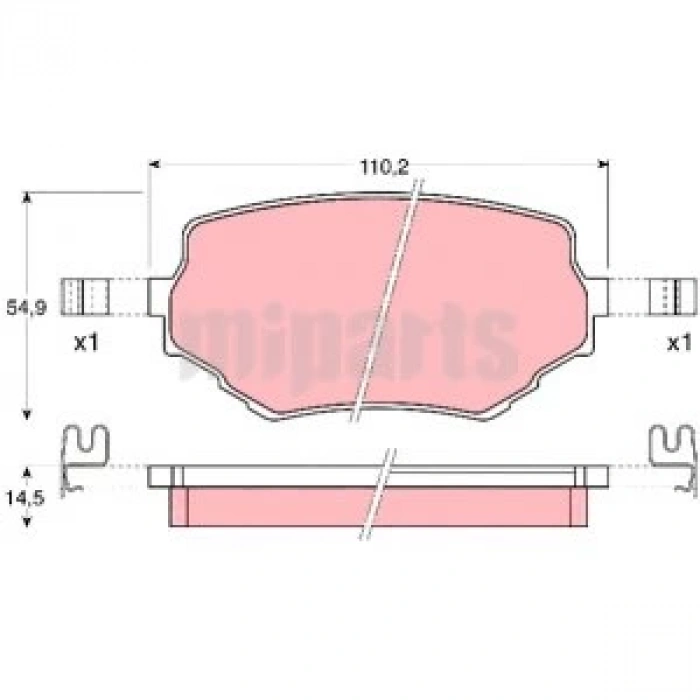 Fren Balata Grand Vıtara  98-04 Ön (Oem No: 55200-65D11)