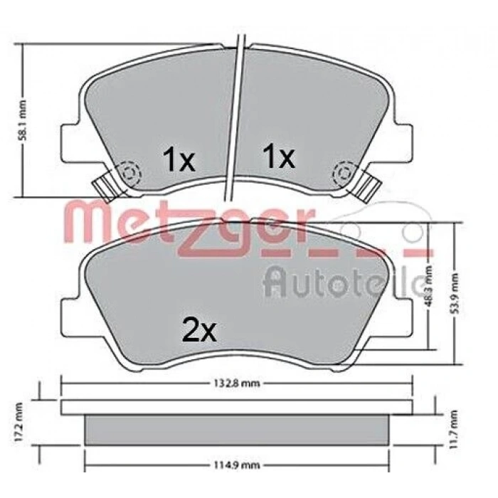 Fren Balata Accent 11Sonrası Blue / Elantra 11Sonrası / Rıo 12Sonrası / Soul / İ20 14-16 / Elantra 16Sonrası Ön (Oem No: 58101-1Ra05)