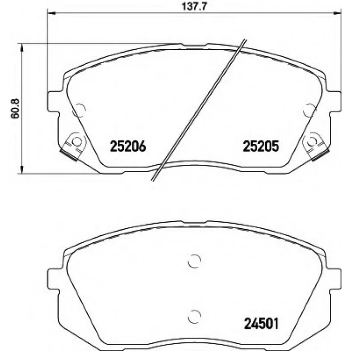 Fren Balatası Ön Kore Tucson : Kona : Ix35 : I40 B.M 11-19 (Oem No: 581013Za76)