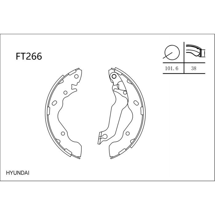 Fren Balatası Elantra 90-95 Accent 03-05 Arka Papuç None (Oem No: 5830525A10)