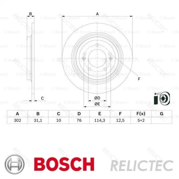 Fren Diski Tucson 15-184×4 / Sportage 16-18 / Arka Düz 302-5 (Oem No: 58411D7700)