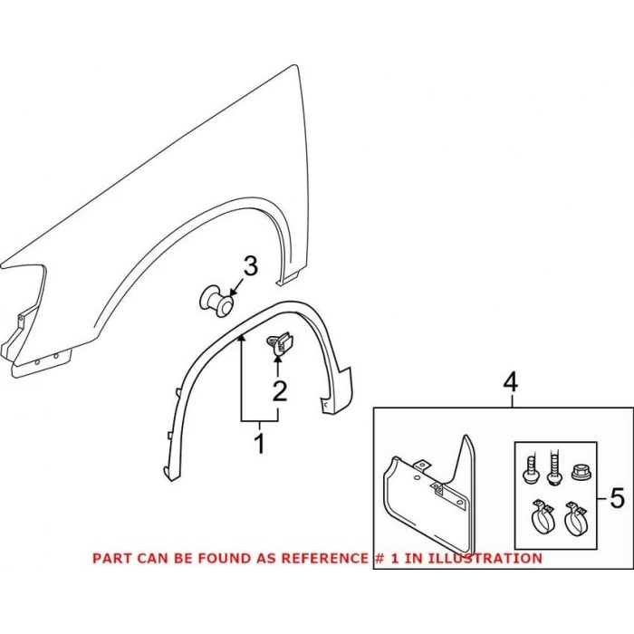 Çamurluk Dodiği Ön Sol Dodık Vw Tıguan Bm 11-15 (Oem No: 5N0854731B9B9)