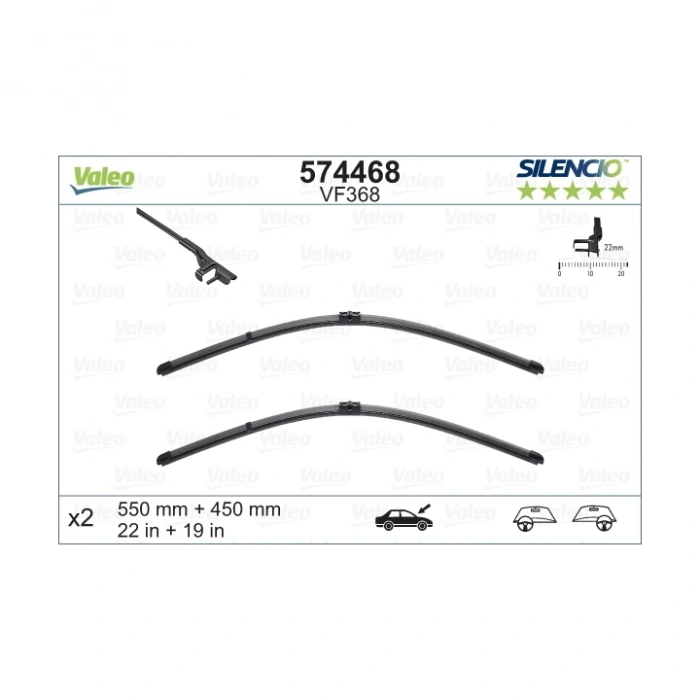 Silecek Süpürgesi Takım Astra H 04-10 / Glk Serısı 09-14 X204 Aerotwın A931S (550+450Mm) (Oem No: 6272279)