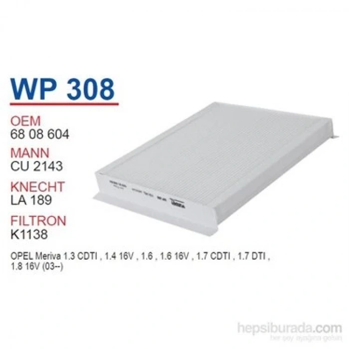 Polen Filtresi Opel Merıva A Bm 03- (Oem No: 6808604)