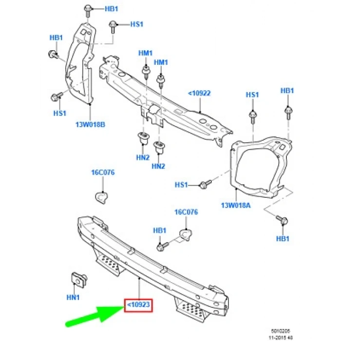 Ford Transit V347 2006  Tampon Traversi Ön  (Oem No:6C1117K876Ch)