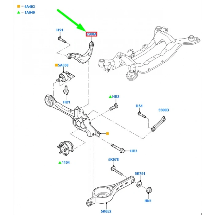 Denge Kolu Arka Ford Mondeo Bm 07- (Oem No: 6G91 5500 Baa)