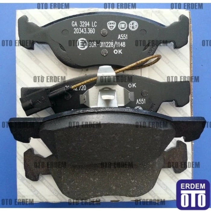 Fren Balata Marea  96-07 / Brava 95-02 / Bravo 95-04 / Alfa 145 94-01 Tek Fişli Ön (Oem No: 71753042)