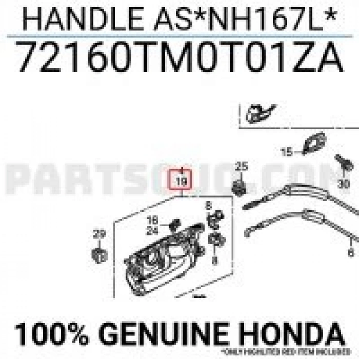 Kapı Kolu Cıty 09-13 İç Sol (Oem No: 72160-Tm0-T01Za)