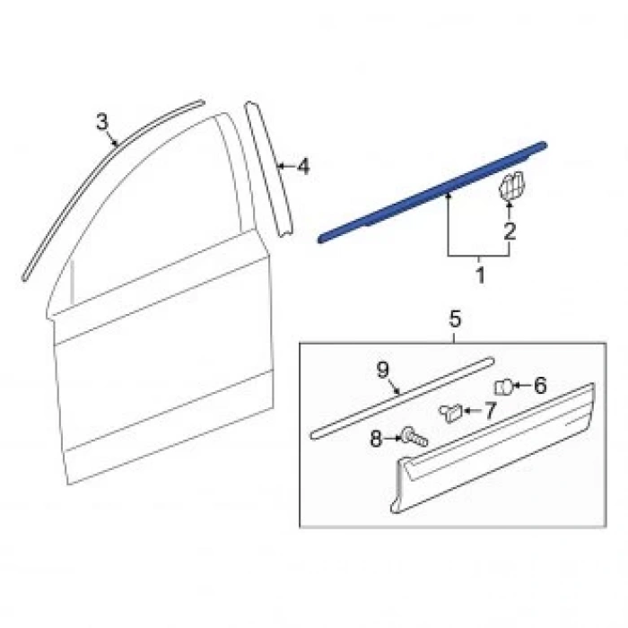 Cam Sıyırıcı Crv 18Sonrası Ön Kapı Dış Sol (Oem No: 72450-Tny-J01)