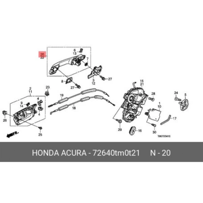 Kapı Kolu Cıty 09-13 Arka Dış Sağ Krom (Oem No: 72640-Tm0-T21)