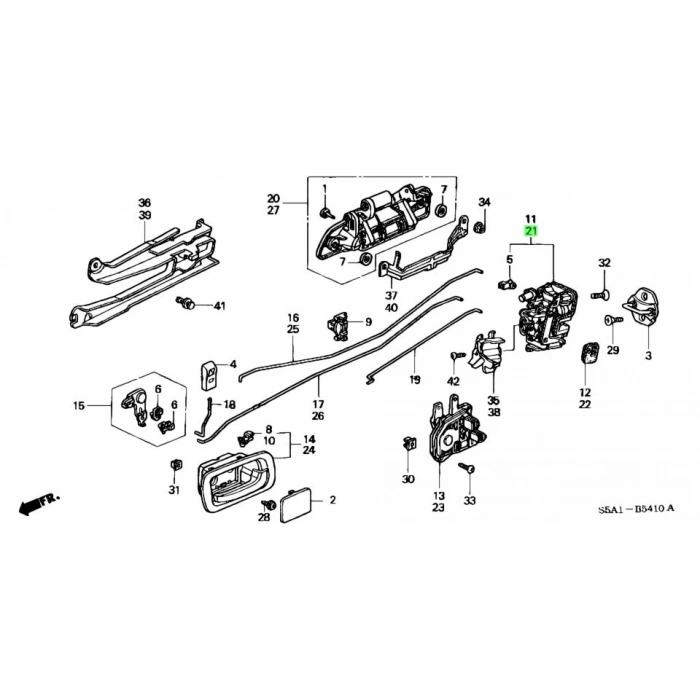 Kilit Kapı Cıvıc 01-06 Sedan Arka Sol (Oem No: 72650-S5A-A11)