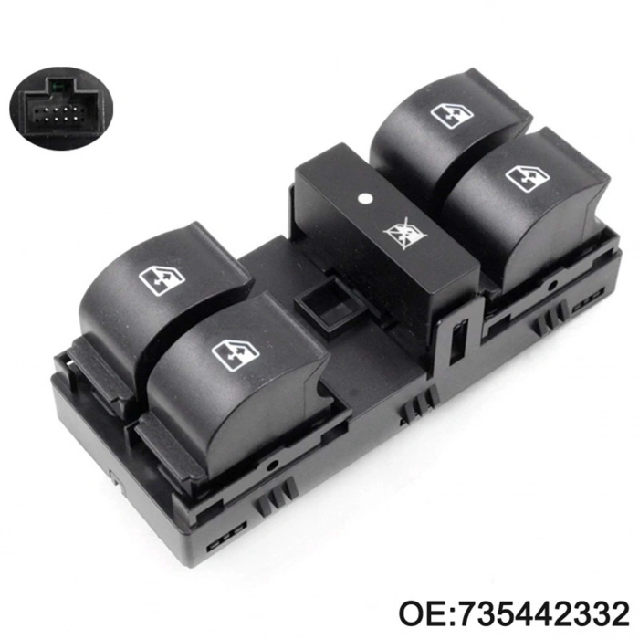 Düğme Cam Açma Linea (Dörtlü) Çerçevesiz Sol (Oem No: 735442332)