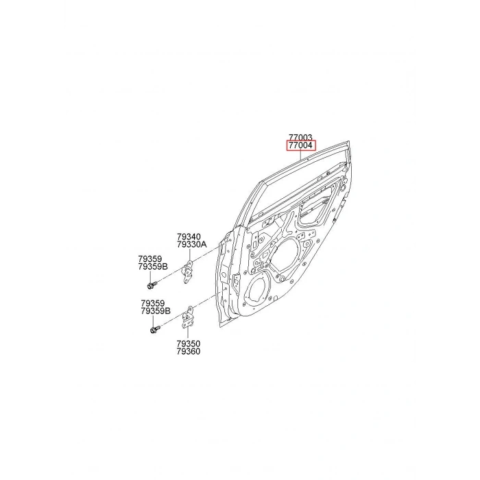 Kapı Accent Arka 11-18 Blue Sağ (Oem No: 77004-1R301)