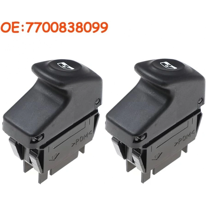 Düğme Cam Açma Kangoo / Megane I / Clio (Tekli) 5 Pin Gri Y.M (Oem No: 7700838099)