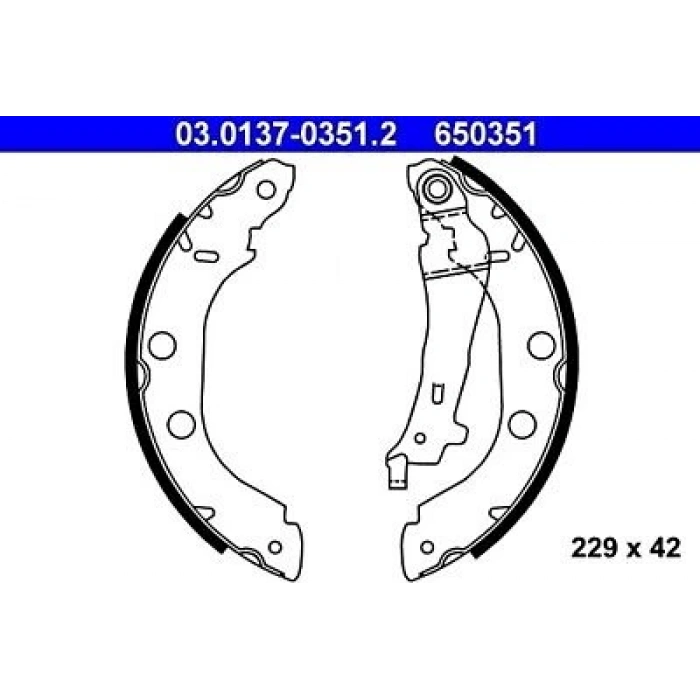 Fren Balatası Arka Kampana (Büyük Tıp) Renault Kangoo / Nıssan Prımera 1,5-1,9 00-08 (Oem No: 7701205517)