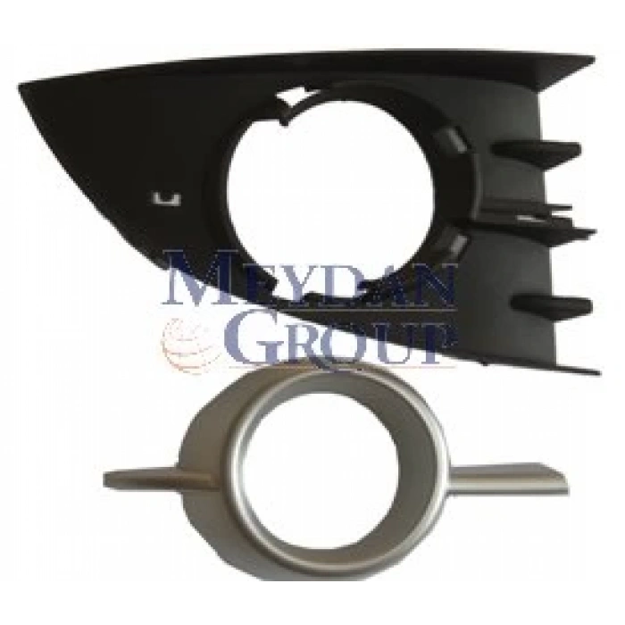 Renault Scenic 2 2007-2009 Sis Lamba Kapağı Sağ Delikli Siyah(Dış Çerçevesi Gümüş Gri)2Parça(Tyg (Oem No: 7701477302)