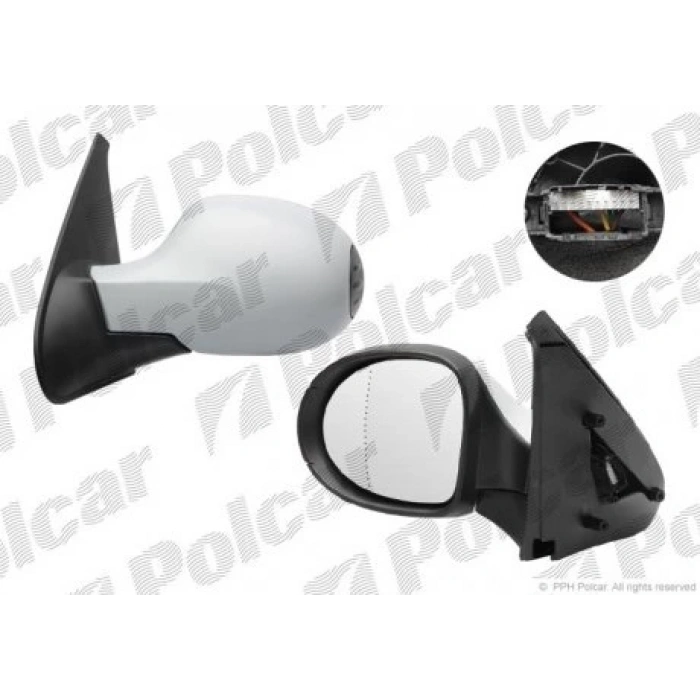 Dıs Dıkız Aynası Sağ 10H7P-Elektrıklı Isıtmalı Astarlı Sensörlü Renault Clıo Symbol Thalıa Bm 08-12 (Oem No: 7702298007)