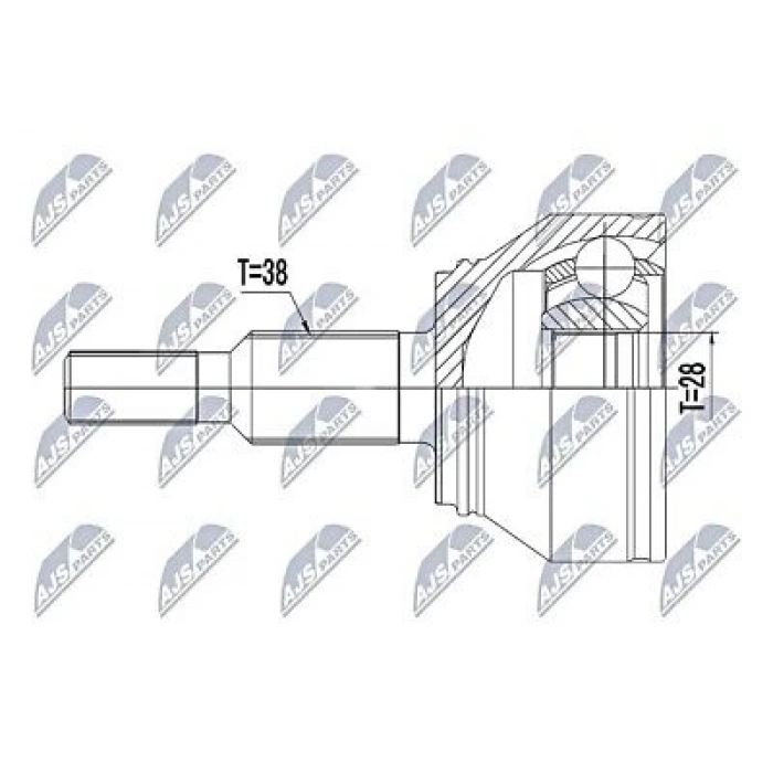 Aks Kafası Dış 36104 Vw T5,5-Transporter T6 Caaa-Caab-Caac-Cxhb-Cxgb 2,0 Tdı 10- (Oem No: 7E0498099B)