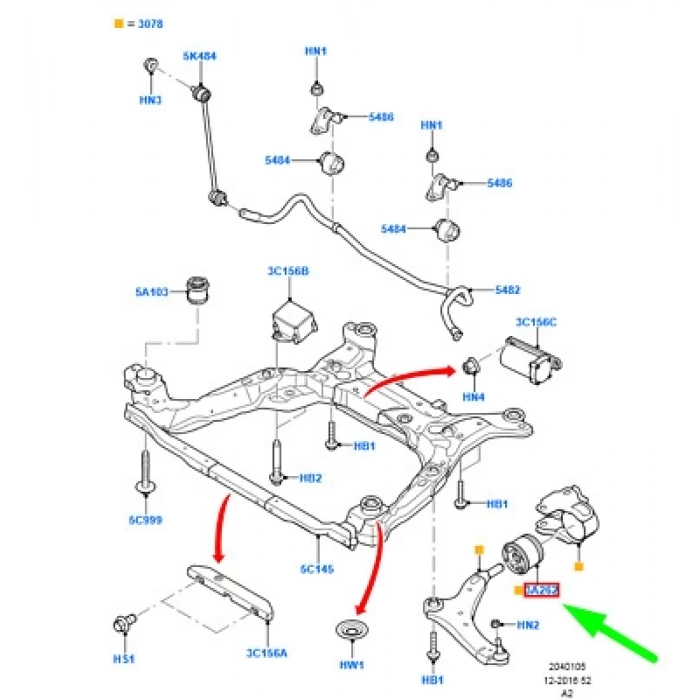 Salıncak Burcu Alt Sol Ford Mondeo Bm 07- (Oem No: 7G9J 3A262 Ab)