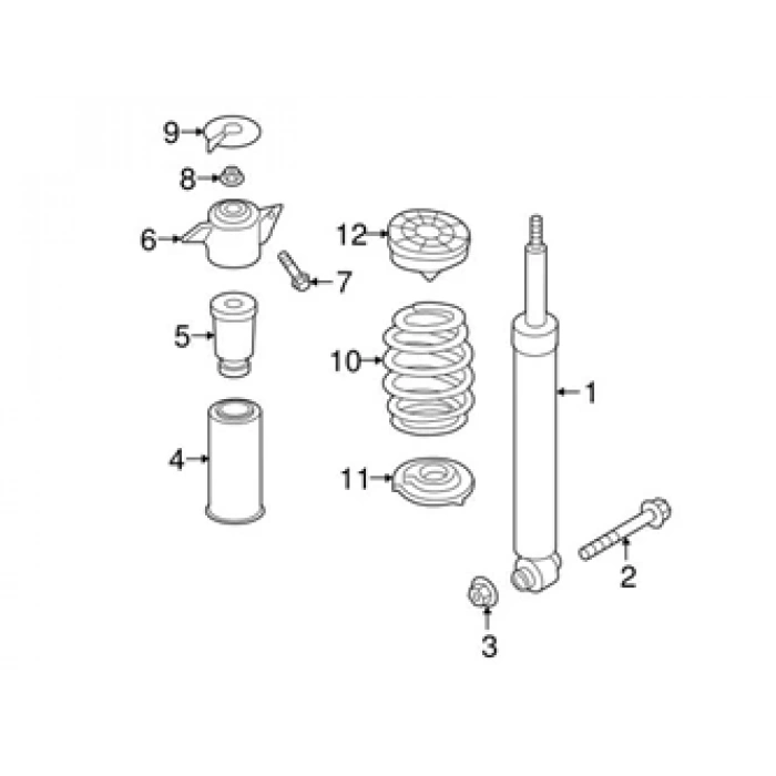 Amortısör Lastiği Arka Vw A4-A5-Q3-Q5 Bm 15- (Oem No: 80A512131A)