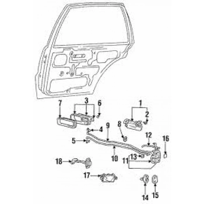 Kilit Kapı Elantra 91-95 Arka Sağ (Oem No: 81420-28020)