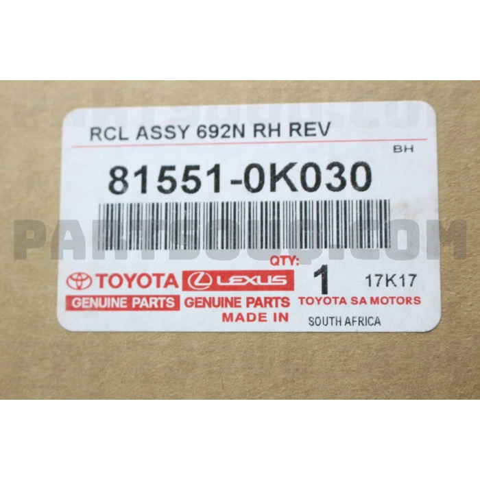 Hilux (N1, N2) 2006 2008 Stop Lambası Sağ  (Oem No:815510K030)
