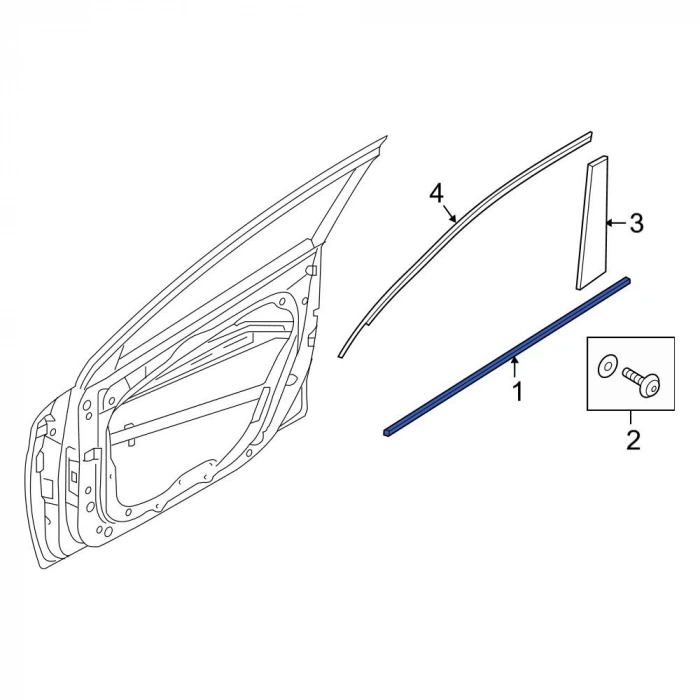 Çıta Cam Kenar Elantra 16-18 Ön Kapı Dış Sol None (Oem No: 82210-Aa000)