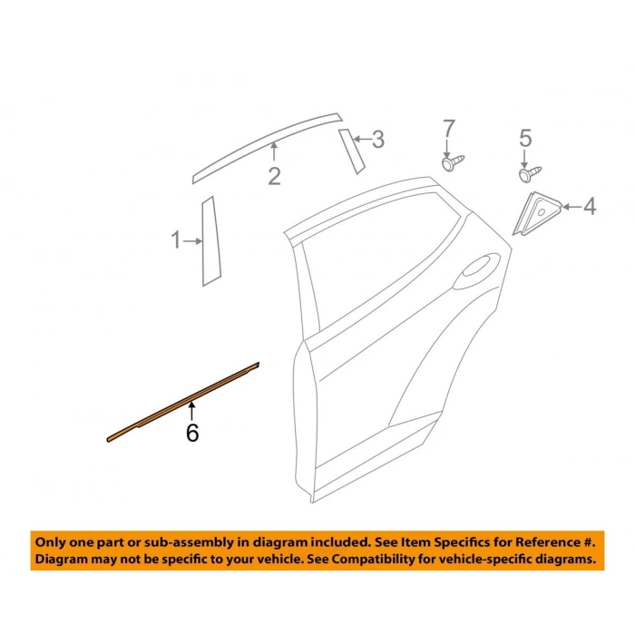 Cam Sıyırıcı Elantra 11-13 Arka Kapı Dış Sağ (Oem No: 83220-3X000)