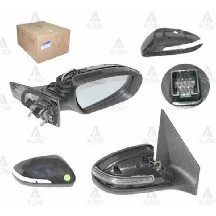 Dış Dikiz Aynası İ20 15-18 Elektrikli Sinyalli Katlanır 8 Fişli Sağ (Oem No: 87620-C8080)