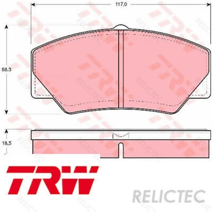 Fren Balatası Ön Ford Transıt-P100 Bm 86-91 (Oem No: 89Vx 2K021 Aa)