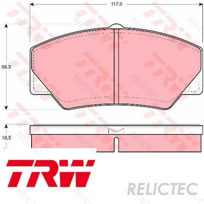 Fren Balatası Ön Ford Transıt Avrupa 2.5 86-91 (Oem No: 89Vx 2K021 Ca)