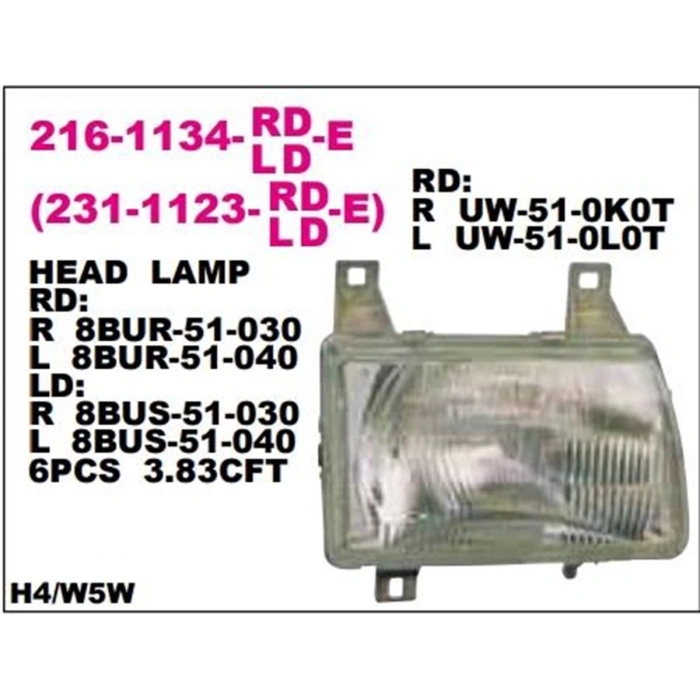 Far Sag Japon B2500 (Uf) 2.5 D 96-98 (Oem No: 8Bus-51-030)