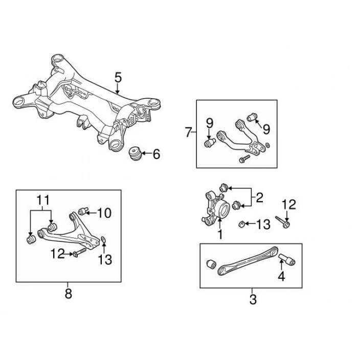 Salıncak Burcu Arka Quattro Vw A6 Bm 01- (Oem No: 8E0505172A)
