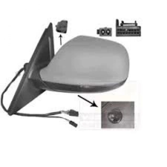 Audı Q5 Elektrikli Katlanır Ayna 09/16 Astar Yan+Alt Sinyal Kör Nok Uyarı Sis Hfz Sol 8R1857409L01C (Oem No: 8R1857409L01C)