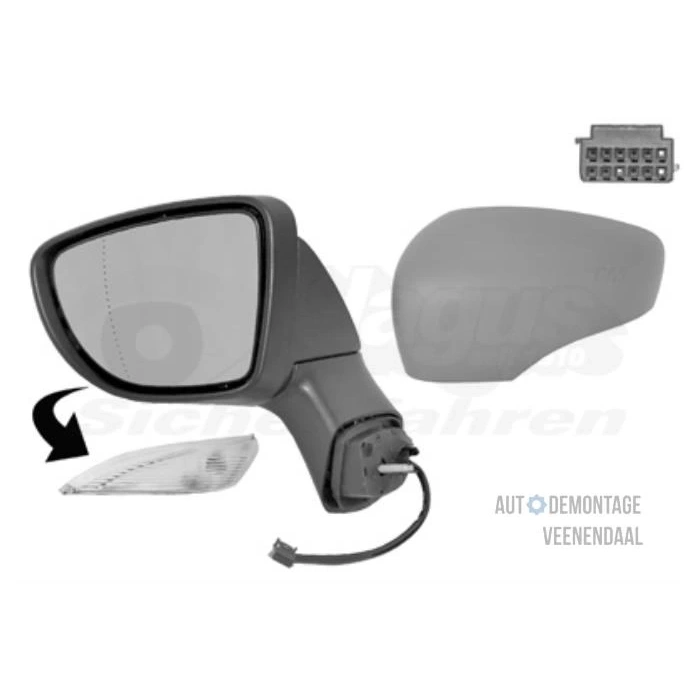 Dış Dikiz Aynası Clıo Iv 12Sonrası Elektrikli Isıtmalı Astarlı 7 Fişli Sol (Oem No: 963734621R)