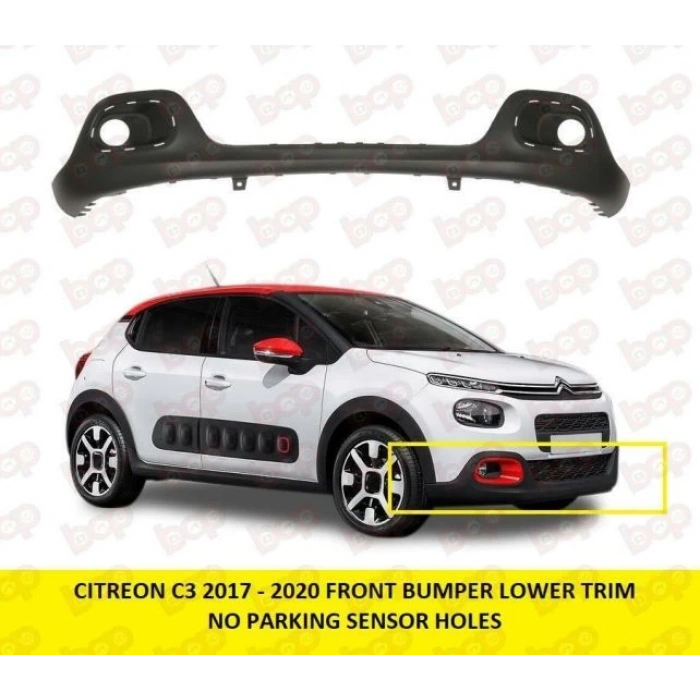 Ön Tampon Alt Parça Psa C3 (B618) B.M 2016- (Oem No: 98120615Xt)