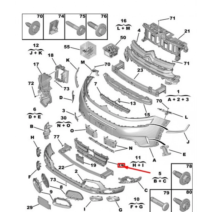 Tampon Panjuru Ön Psa C5 Aırcross (C84) B.M 2019- (Oem No: 98253477Xt)