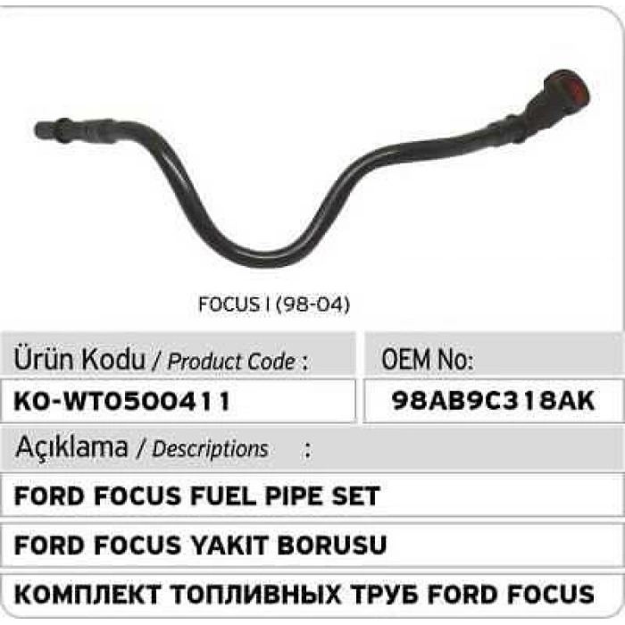 Yakıt Borusu Focus 98-04 (Oem No: 98Ab9C318Ak)
