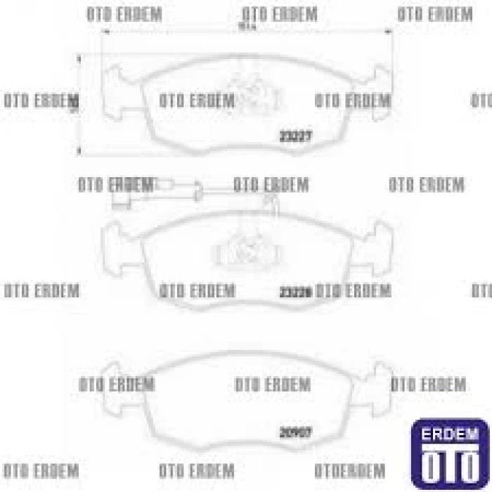Fren Balata Palıo  96-05 Weekend / Marea 96-07 Ön Çift Fişli (Oem No: 9947954)