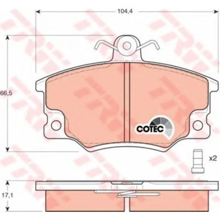 Fren Balata Lınea 07Sonrası / Alfa 147 01-10 / 500L 12Sonrası Arka Eco (Oem No: 9948338)