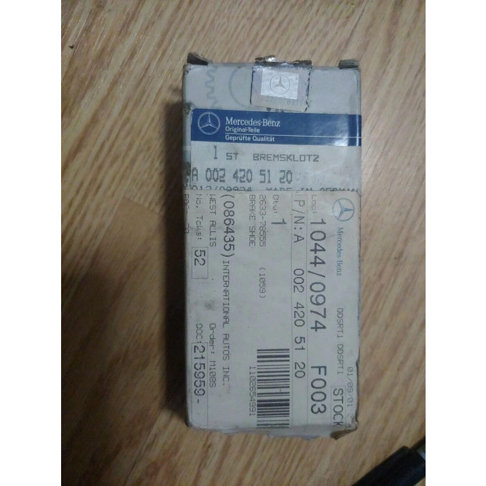 Fren Balatası Arka Mercedes W202 Bm 97-00 (Oem No: A0024205120)