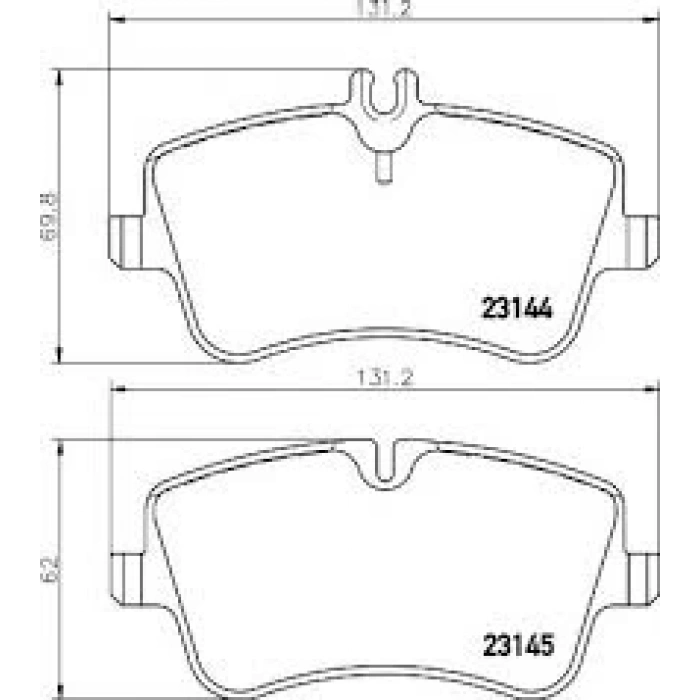 Fren Balata Mercedes 00-06 W203 C Seri / Mercedes 04-11 R171 Slk Seri Ön (Oem No: A0034205920)