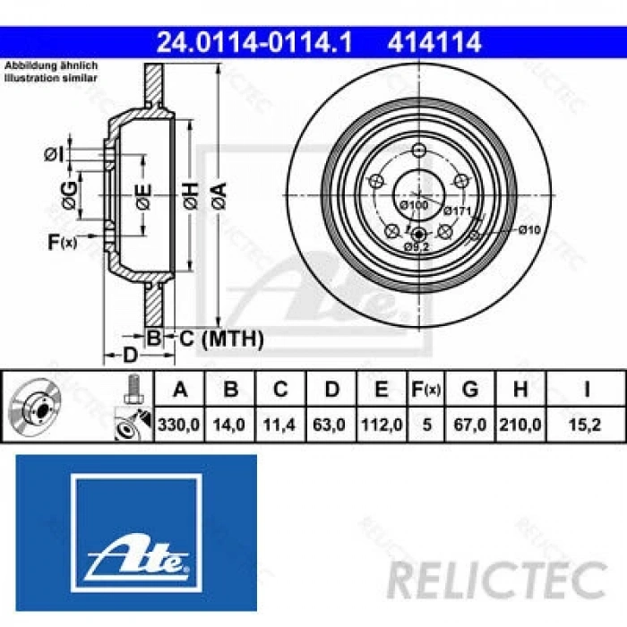 Fren Diski Arka Mercedes W164-251 Bm 06-11 (Oem No: A1644230512)