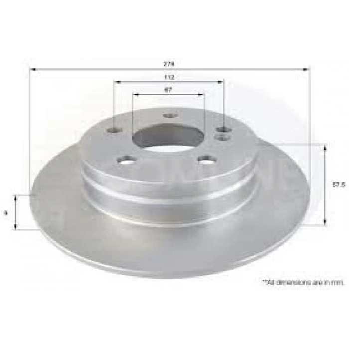 Fren Diski Arka Mercedes W204 Bm 07-14 (Oem No: A2044230512)