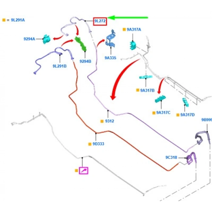 Yakıt Borusu Ford Focus Bm 11- (Oem No: Av61 9L272 Ad)