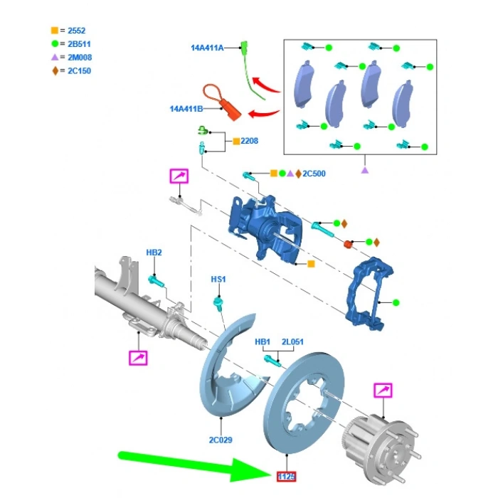 Fren Diski Arka (Adet Fıyatıdır)Tek Teker 5 Bıjon Ford Transıt V-363 Bm 14- (Oem No: Bk31 2A315 Ab)