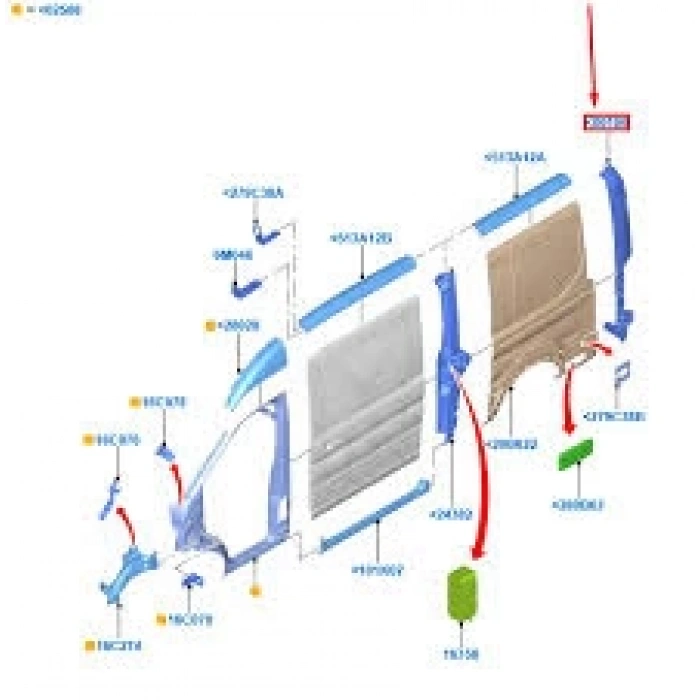 Stop Sacı Dış Sağ Ford Transıt V-363 Bm 14- (Oem No: Bk31 V00186 Cf)