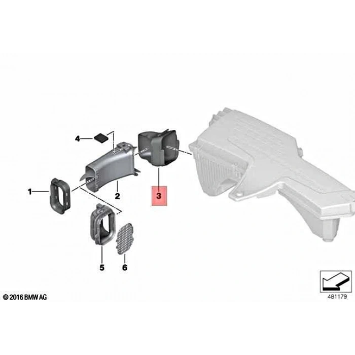 Temız Hava Borusu Bmw F20-F21-F22-F23-F30-F30 Lcı-F31-F31 Lcı-F34 Gt-F34 Gt Lcı-4F32-F33-F36 Gran Coupe N47N-B47-N20-N26 11-18 (Oem No: Bmw 13717597585)