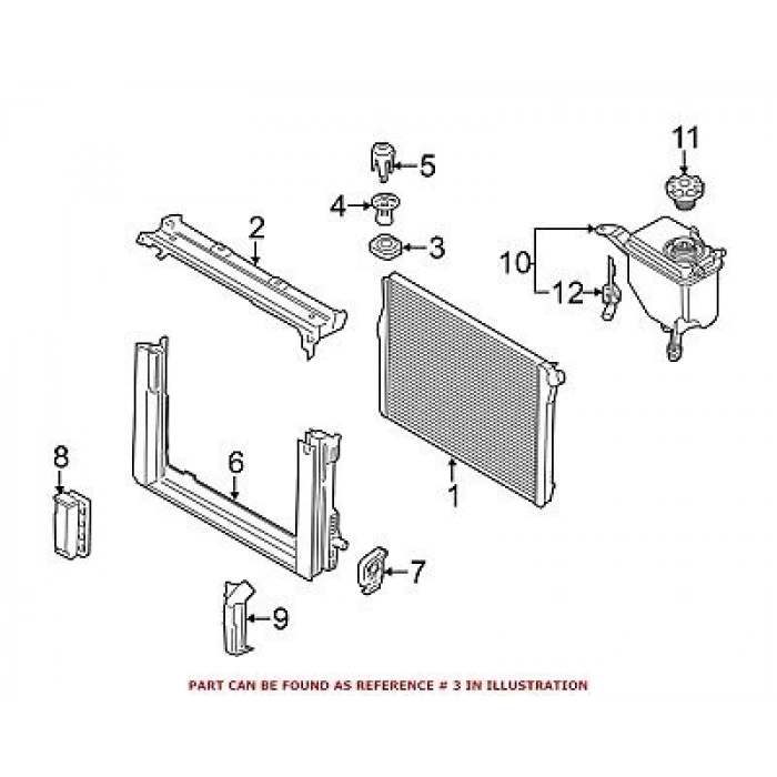Radyatör Üst Lastiği Bmw F07-F10-F10 Lcı-F11-F11 Lcı-F18-F18 Lcı-6F12-F13-F01-F01 Lcı-F02-F02 Lcı Bm 10-17 (Oem No: Bmw 17117602064)