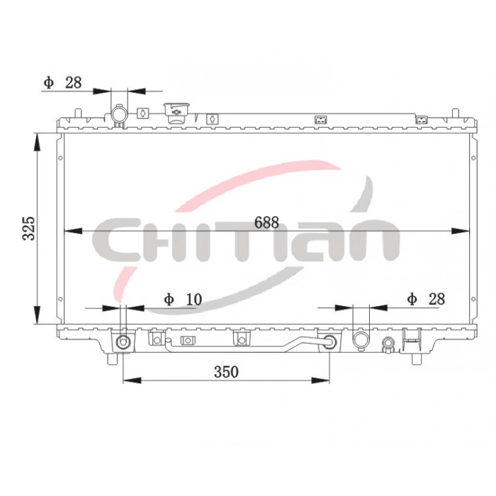 Su Radyatörü 325X688X16 Japon 323 (Ba) 1.5:1.8 95-98 (Oem No: Bph7-15-200E)